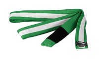 Ju-Sports BJJ Kindergürtel grün mit weißem Streifen